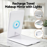 Makeup Mirrors: Embellir Portable Travel Makeup Mirror Rechargeable Makeup Mirror with Lights 10x Magnifier White