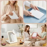 Makeup Mirrors: Embellir Portable Travel Makeup Mirror Rechargeable Makeup Mirror with Lights 10x Magnifier White