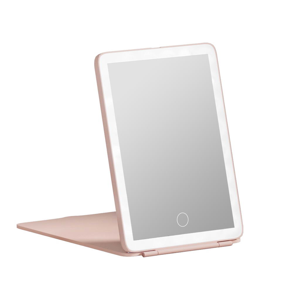 Makeup Mirrors: Embellir Compact Makeup Mirror w/ LED Light Portable Foldable Travel Beauty Pink