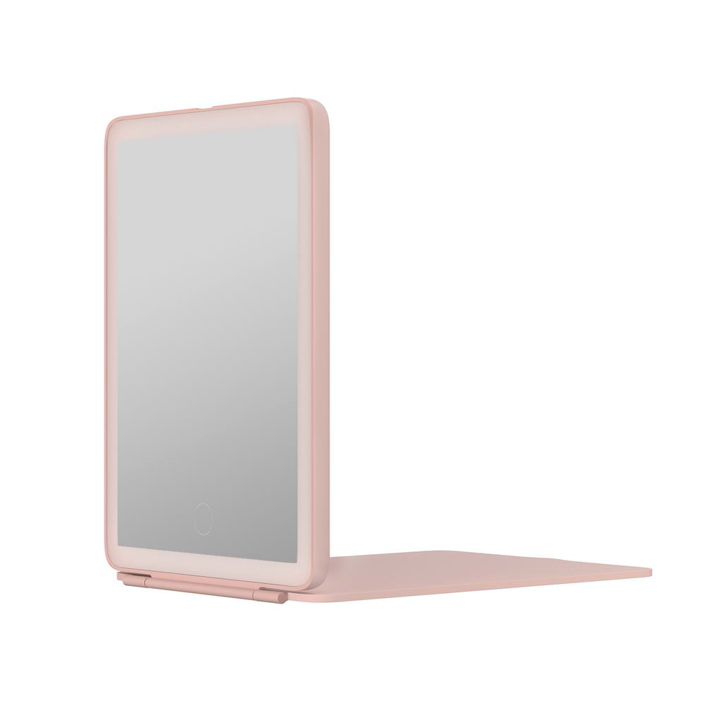 Makeup Mirrors: Embellir Compact Makeup Mirror w/ LED Light Portable Foldable Travel Beauty Pink