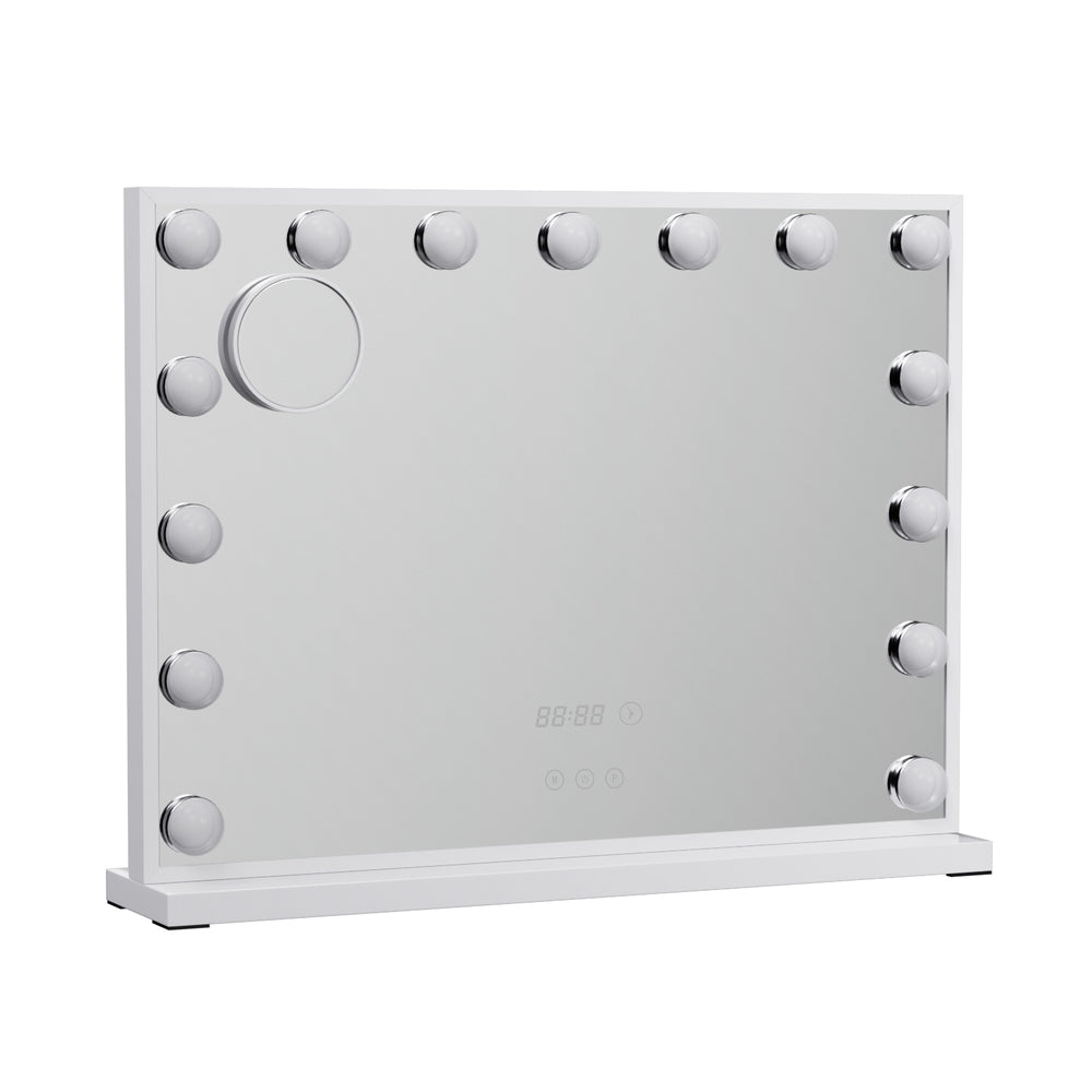 Mirrors: Embellir Makeup Mirror 58x45cm Hollywood Vanity with LED Light Tabletop White
