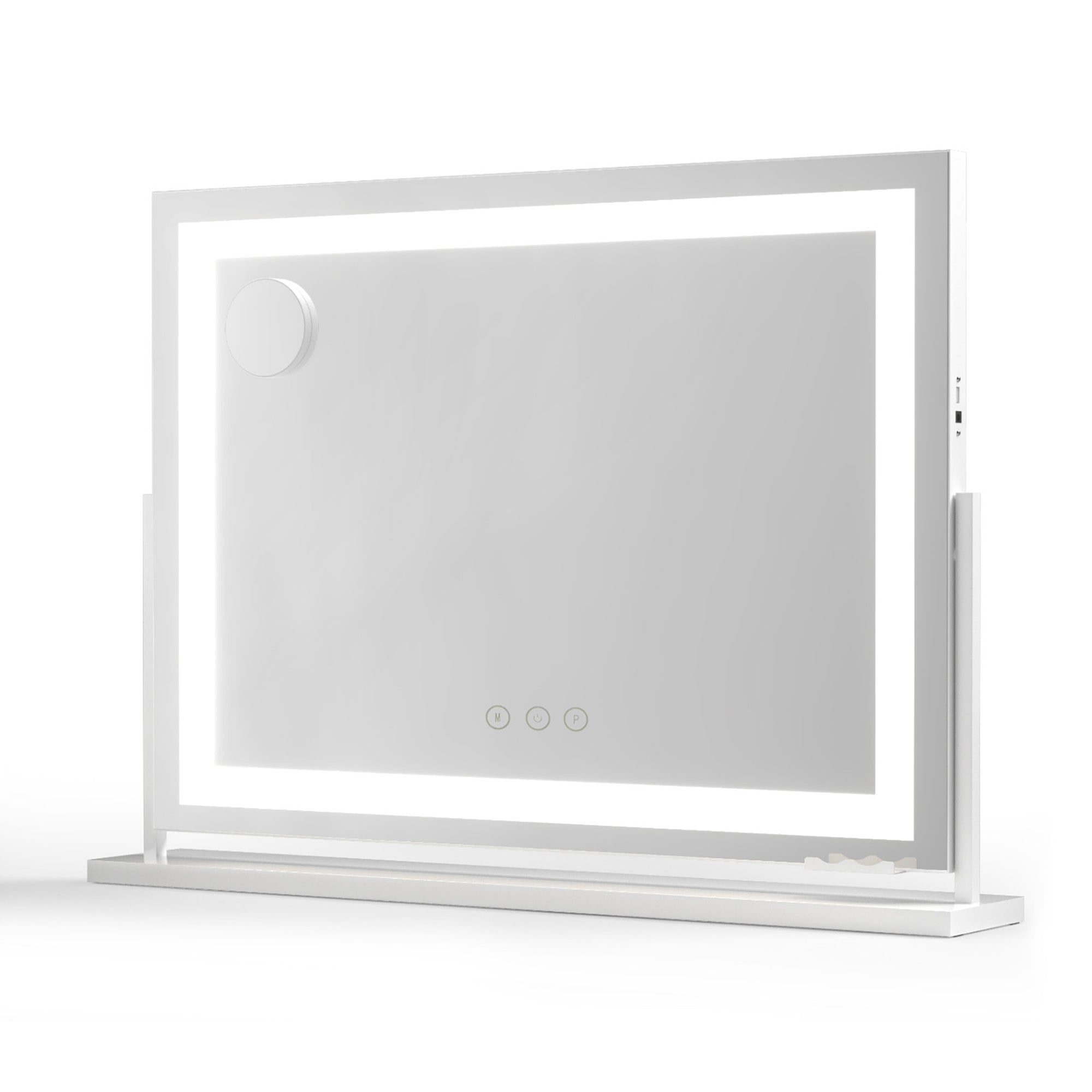 Makeup Mirrors: Embellir Makeup Mirror 80x58cm 360～ Rotatable Vanity Mirror with Lights Bright Light Strip Adjustable