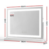 Makeup Mirrors: Embellir Makeup Mirror 80x58cm 360～ Rotatable Vanity Mirror with Lights Bright Light Strip Adjustable