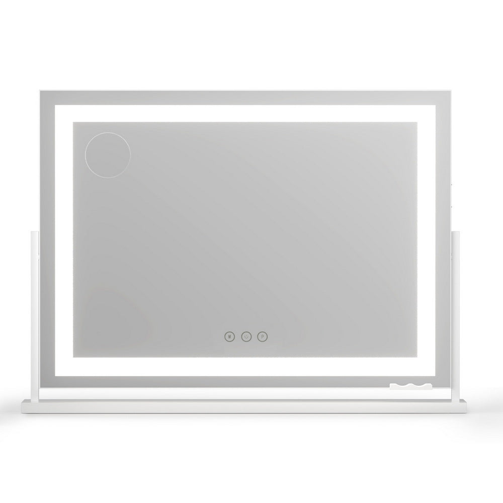 Makeup Mirrors: Embellir Makeup Mirror 80x58cm 360～ Rotatable Vanity Mirror with Lights Bright Light Strip Adjustable