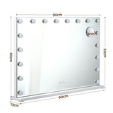 Embellir 90x60cm Makeup Mirror Large Hollywood Vanity Mirror with 18 Dimmable LED Bulbs