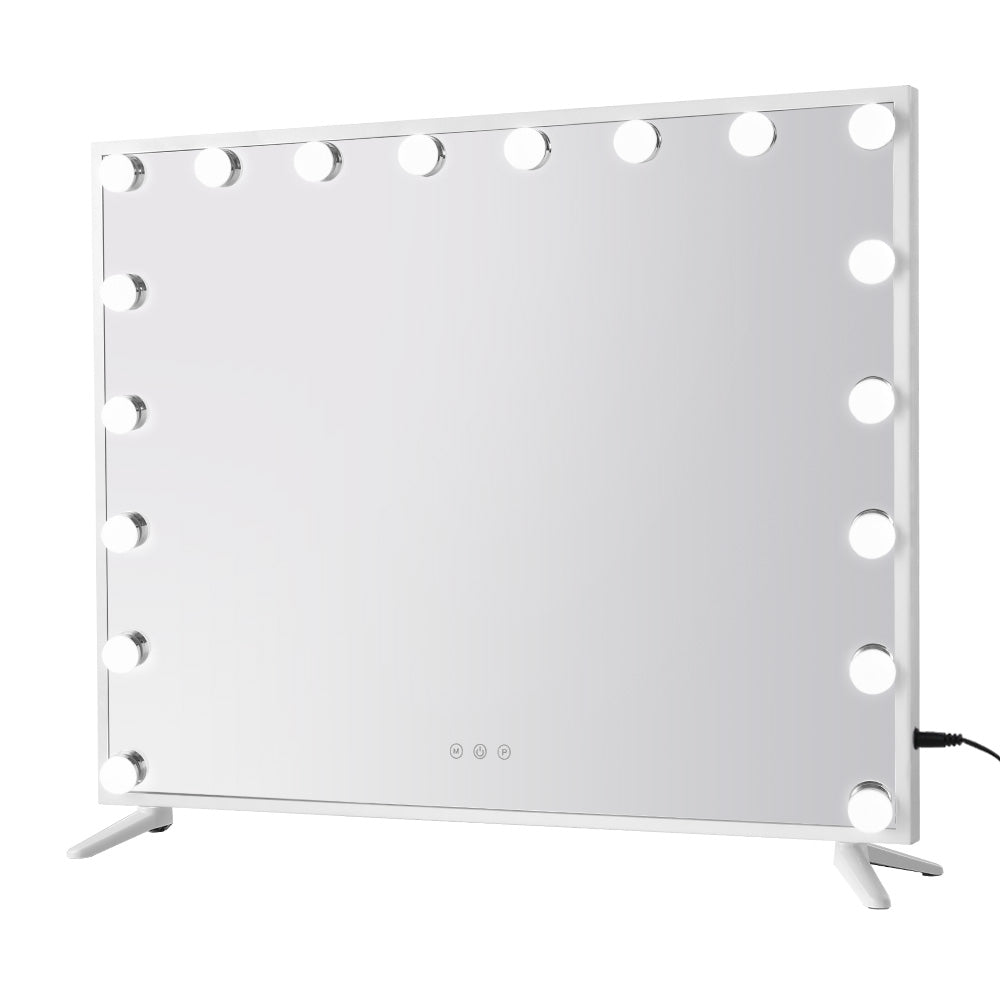 Mirrors: 80x65cm Embellir Makeup Mirror Hollywood Vanity with LED Light White Frame
