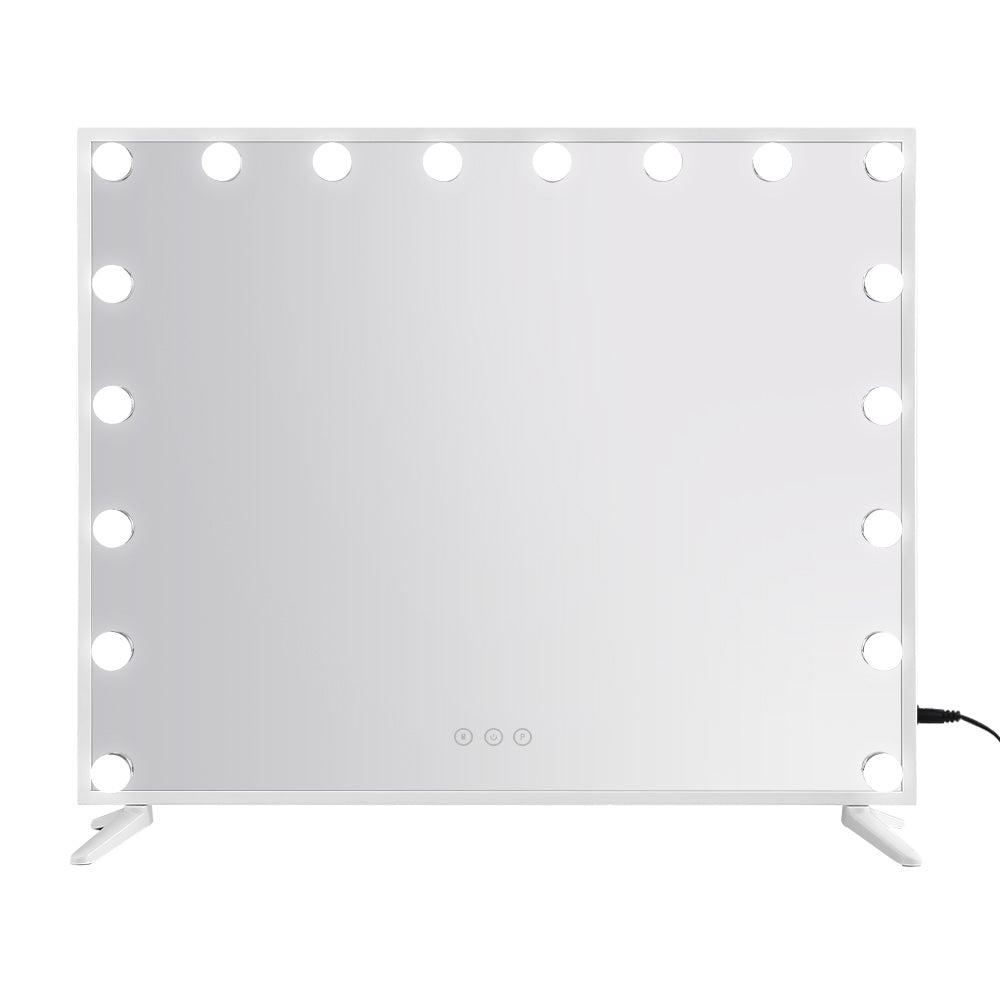 Mirrors: 80x65cm Embellir Makeup Mirror Hollywood Vanity with LED Light White Frame