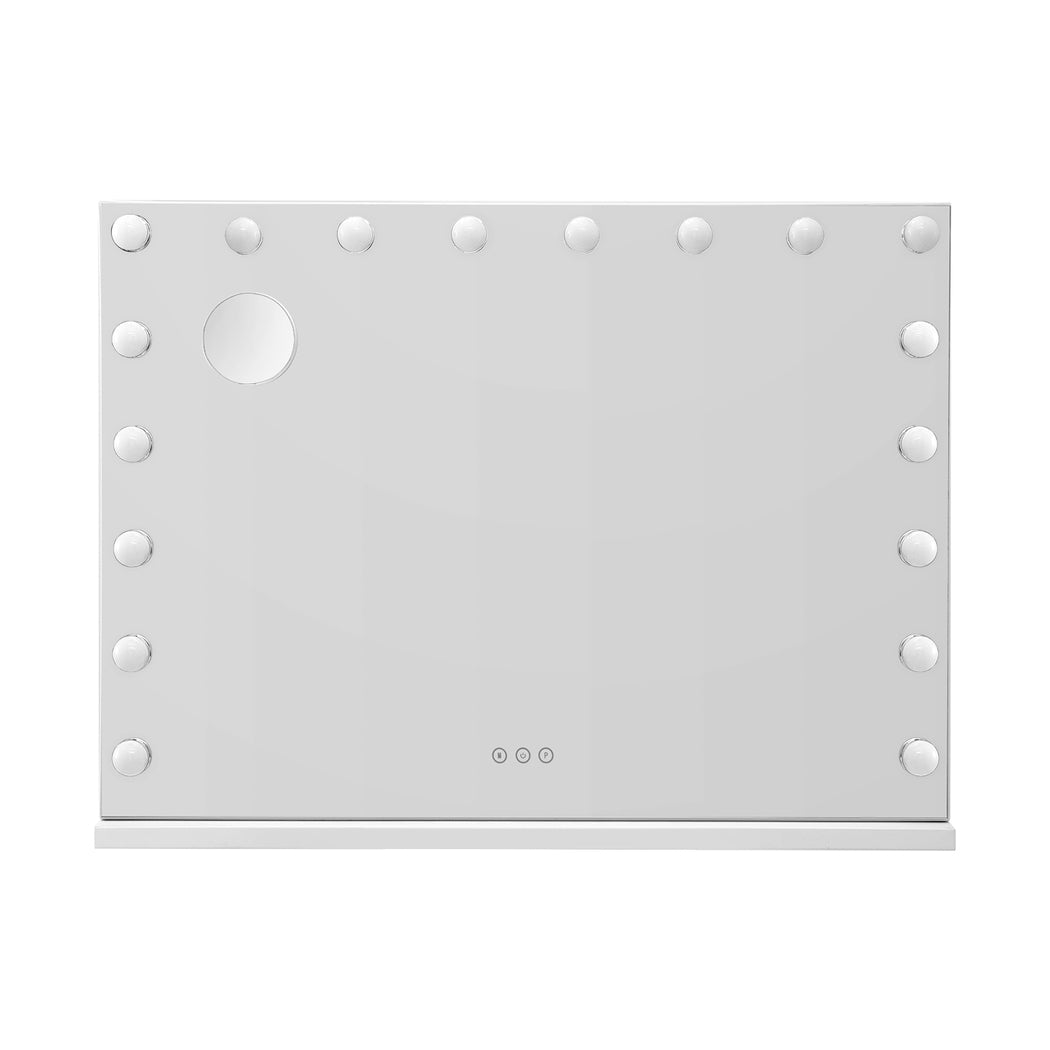 Mirrors: Embellir Makeup Mirror 80x58cm Hollywood Vanity with LED Light Tabletop Wall