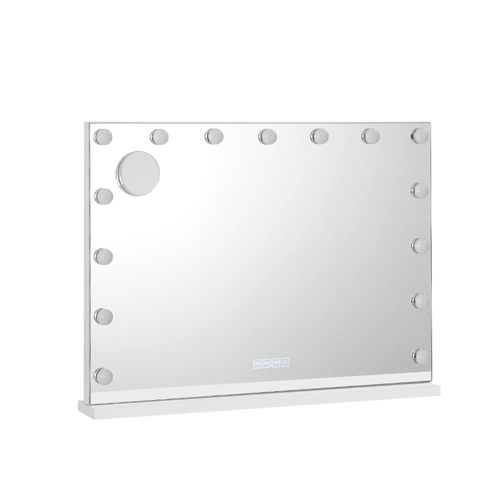 Mirrors: Embellir Bluetooth Makeup Mirror 80x58cm Hollywood Vanity with LED Light Wall