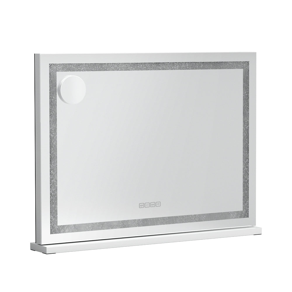 Mirrors: Embellir Bluetooth Makeup Mirror 80x58cm Hollywood Vanity with LED Light Crystal