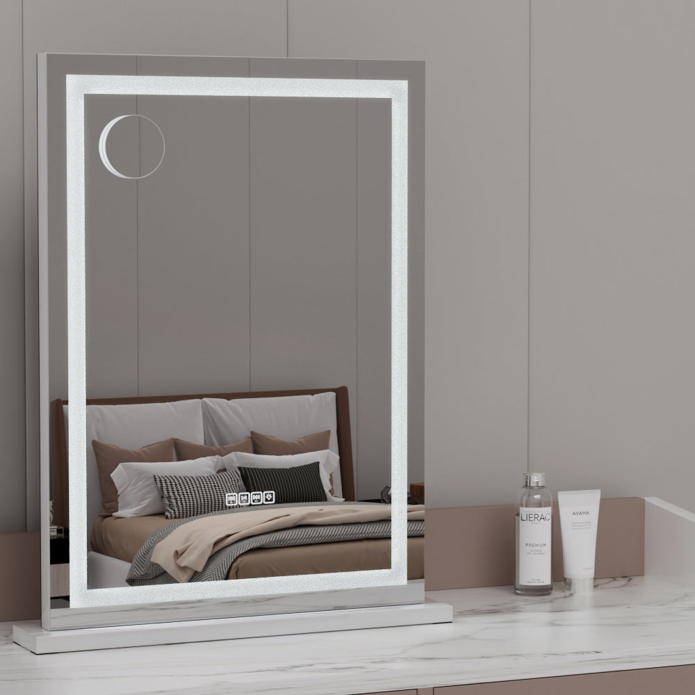 Mirrors: Embellir Bluetooth Makeup Mirror 58x80cm Hollywood Vanity with LED Light Crystal