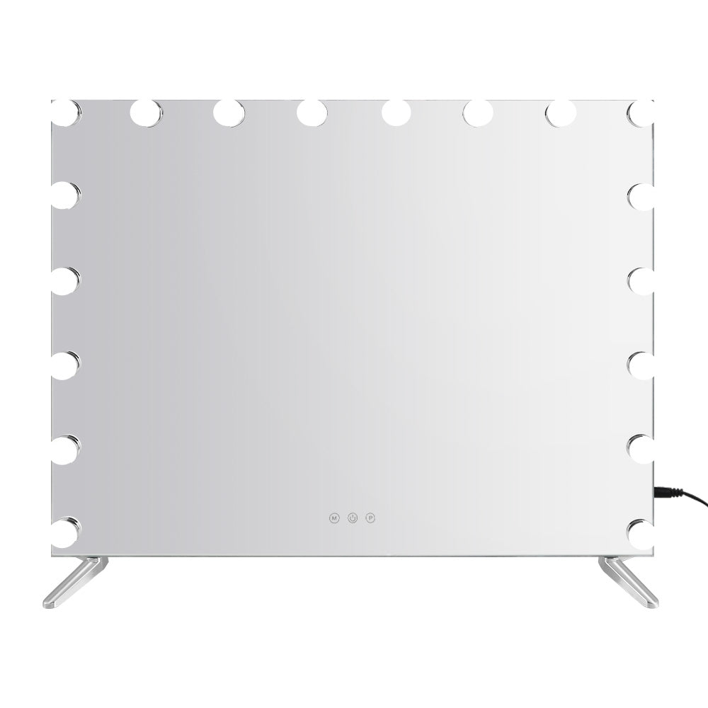 Mirrors: 80x65cm Embellir Makeup Mirror Hollywood Vanity with LED Light Silver Legs