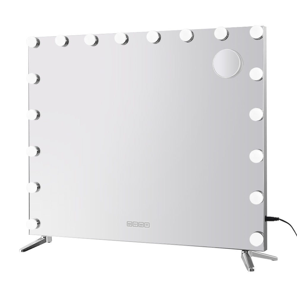 Mirrors: Embellir Bluetooth Makeup Mirror 80x65cm Hollywood Vanity with LED Light Wall