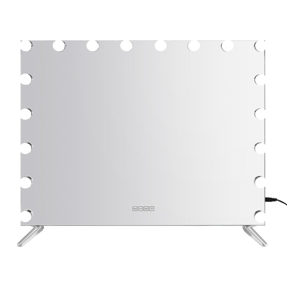 Mirrors: Embellir Bluetooth Makeup Mirror 80x65cm Hollywood Vanity with LED Light Wall