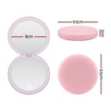 Makeup Mirrors: Embellir LED Compact Mirror Lighted Travel Makeup Mirror Pocket-Sized 1x 10x Magnification Round Pink