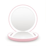 Makeup Mirrors: Embellir LED Compact Mirror Lighted Travel Makeup Mirror Pocket-Sized 1x 10x Magnification Round Pink