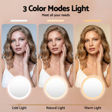 Makeup Mirrors: Embellir LED Compact Mirror Lighted Travel Makeup Mirror Pocket-Sized 1x 10x Magnification Round Pink