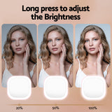 Makeup Mirrors: Embellir LED Compact Mirror Lighted Travel Makeup Mirror Pocket-Sized 1x 10x Magnification Square Pink