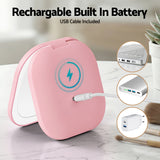 Makeup Mirrors: Embellir LED Compact Mirror Lighted Travel Makeup Mirror Pocket-Sized 1x 10x Magnification Square Pink