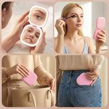 Makeup Mirrors: Embellir LED Compact Mirror Lighted Travel Makeup Mirror Pocket-Sized 1x 10x Magnification Square Pink