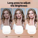 Makeup Mirrors: Embellir LED Compact Mirror Lighted Travel Makeup Mirror Pocket-Sized 1x 10x Magnification Square White