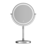 Makeup Mirrors: Embellir Makeup Mirror 20x20cm 10X Magnifying with LED Light Rotation Tabletop
