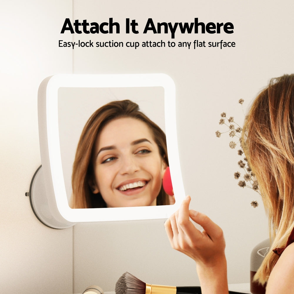 Makeup Mirrors: Embellir Makeup Mirror 10X Magnification LED Light Adjustable Rotation Cordless Suction Cup