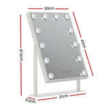 Makeup Mirrors: Embellir Makeup Mirror 30x41cm Hollywood Vanity with LED Light Rotation Tabletop