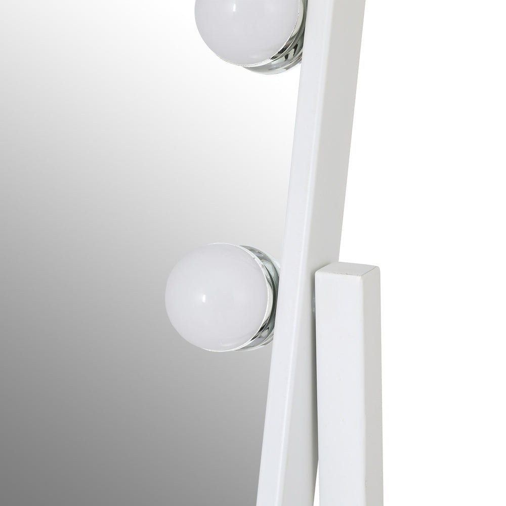 Makeup Mirrors: Embellir Makeup Mirror 30x41cm Hollywood Vanity with LED Light Rotation Tabletop