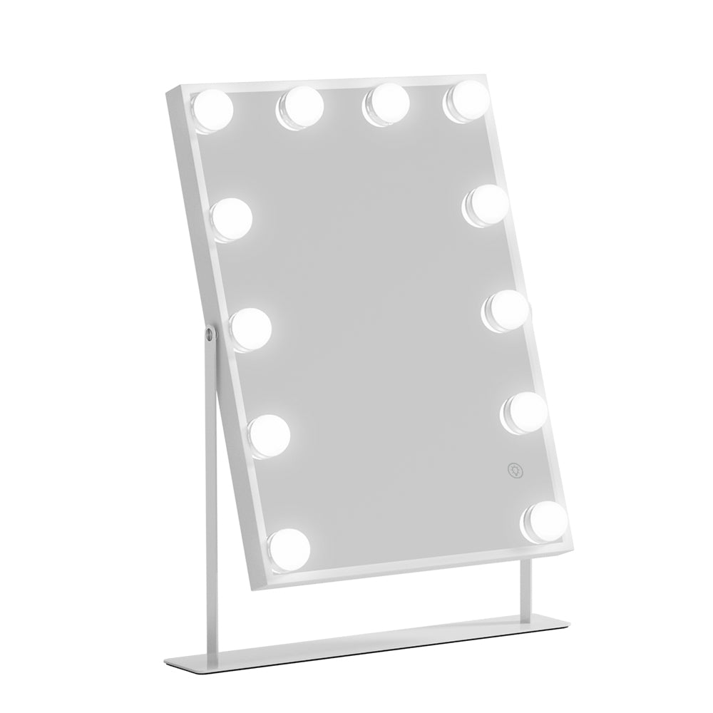 Mirrors: Embellir Bluetooth Makeup Mirror 30x40cm Hollywood Vanity with LED Light White
