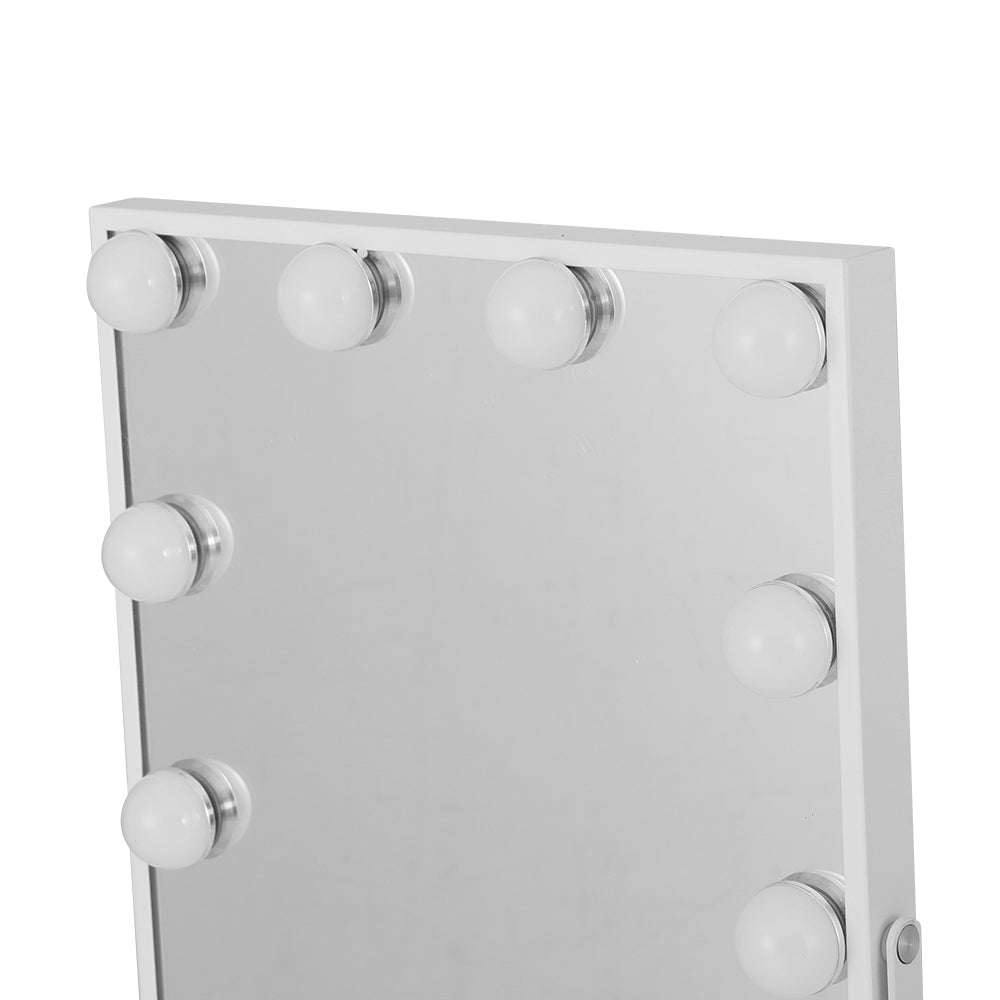 Mirrors: Embellir Bluetooth Makeup Mirror 30x40cm Hollywood Vanity with LED Light White