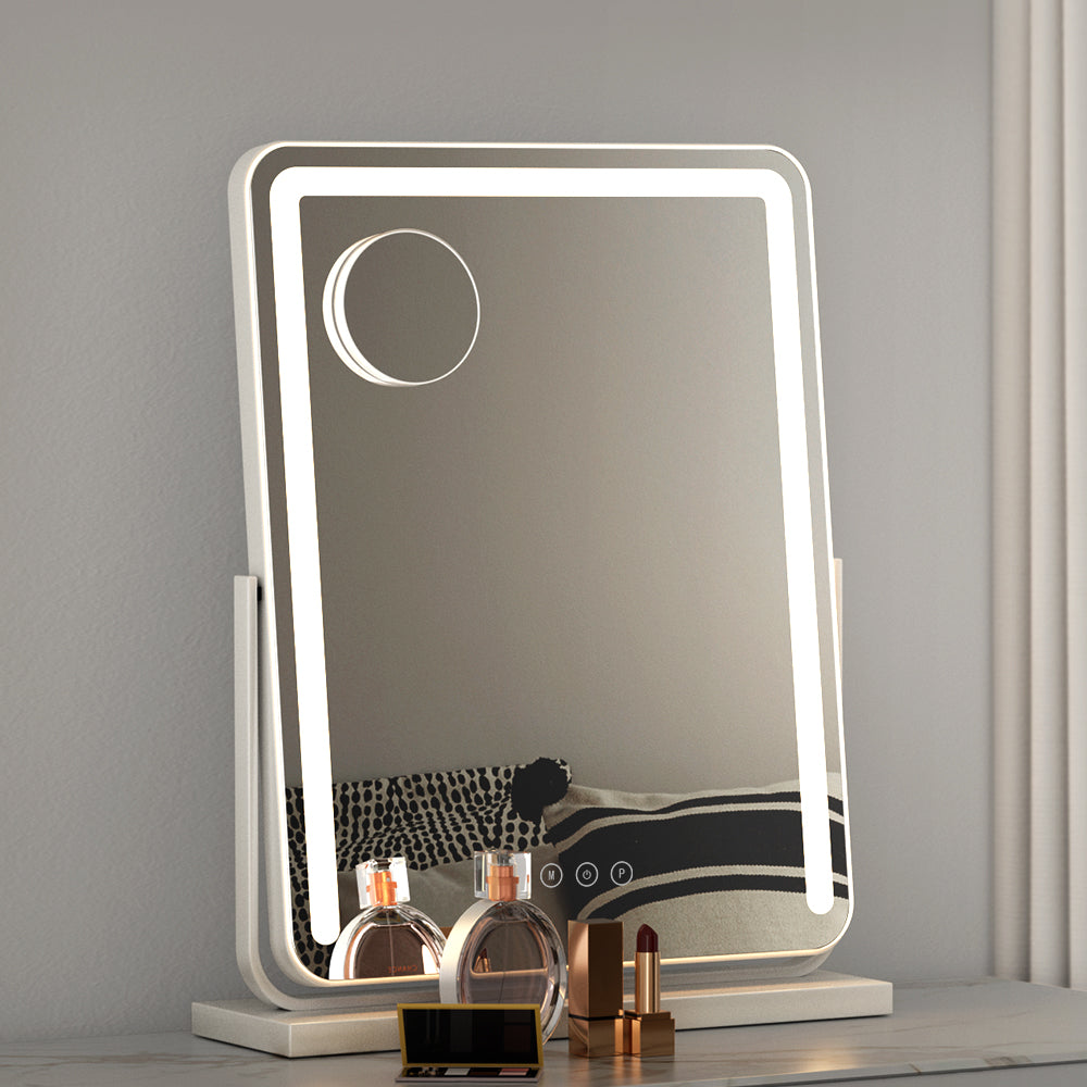 Mirrors: Embellir Makeup Mirror 40x50cm Hollywood Vanity with LED Light Strip Rotation
