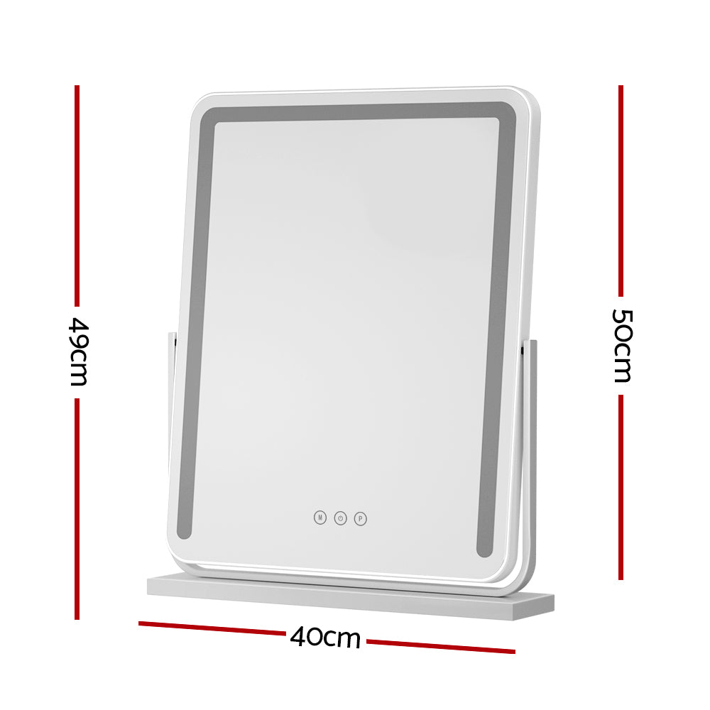 Mirrors: Embellir Makeup Mirror 40x50cm Hollywood Vanity with LED Light Strip Rotation