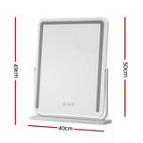 Mirrors: Embellir Makeup Mirror 40x50cm Hollywood Vanity with LED Light Strip Rotation