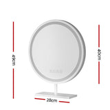 Mirrors: Embellir Makeup Mirror 40x40cm Hollywood Vanity with LED Light Tabletop Round