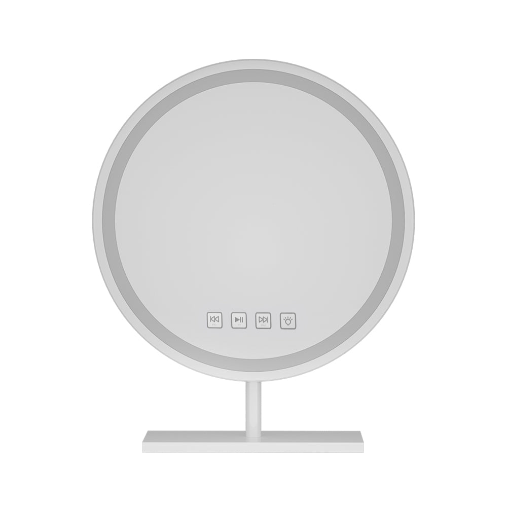 Mirrors: Embellir Makeup Mirror 40x40cm Hollywood Vanity with LED Light Tabletop Round