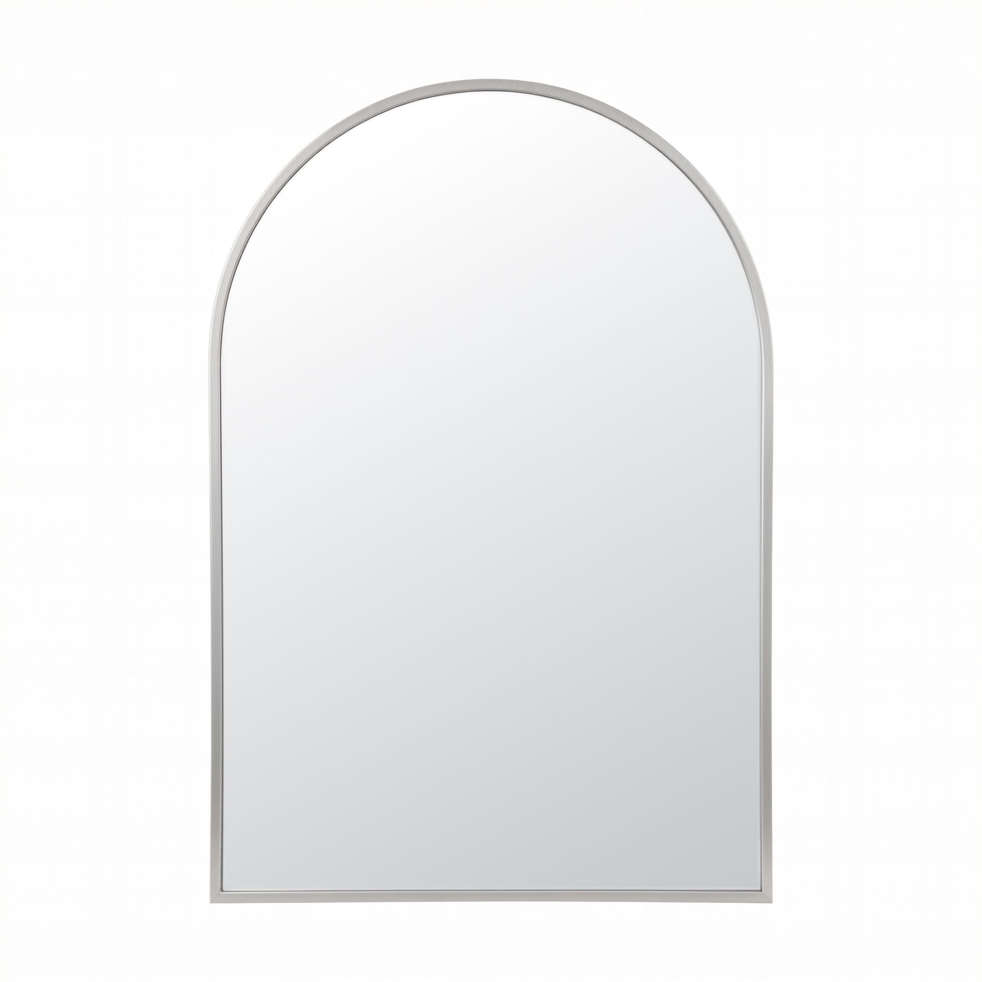Embellir Arch Wall Mirror, Decorative Silver Frame Mirrors, 61x41cm Bathroom Vanity Mirror, Slim Frame for Living Room Entryway Bedroom Decor