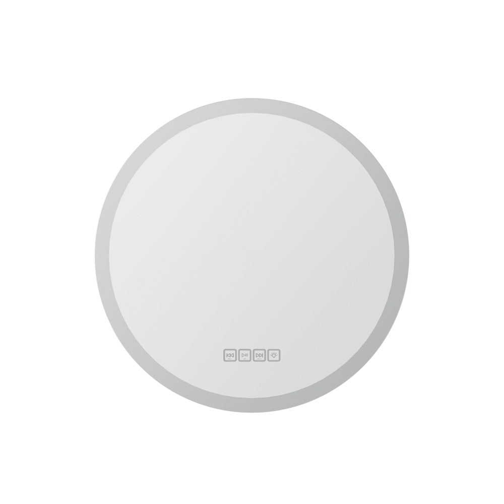 Mirrors: Embellir Bluetooth LED Wall Mirror With Light 50CM Bathroom Decor Round Mirrors