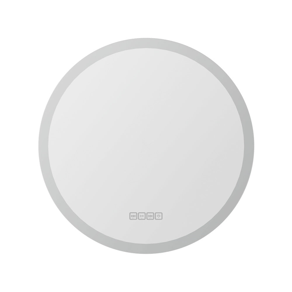 Mirrors: Embellir Bluetooth LED Wall Mirror With Light 60CM Bathroom Decor Round Mirrors