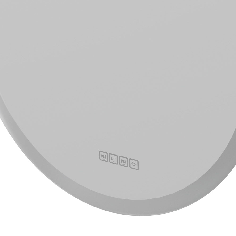 Mirrors: Embellir Bluetooth LED Wall Mirror With Light 60CM Bathroom Decor Round Mirrors
