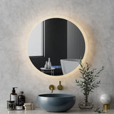 Mirrors: Embellir Bluetooth LED Wall Mirror With Light 60CM Bathroom Decor Round Mirrors