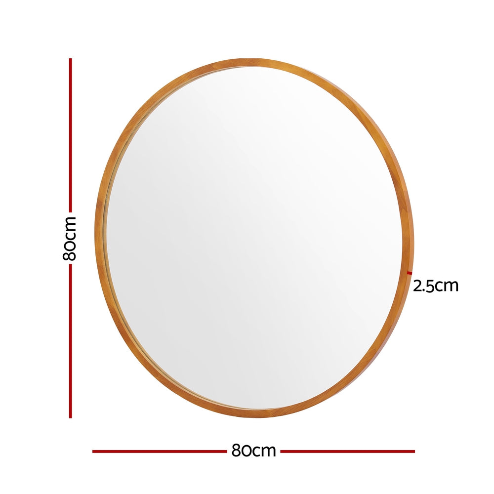 Mirrors: Embellir Wall Mirror Wooden Makeup 80cm