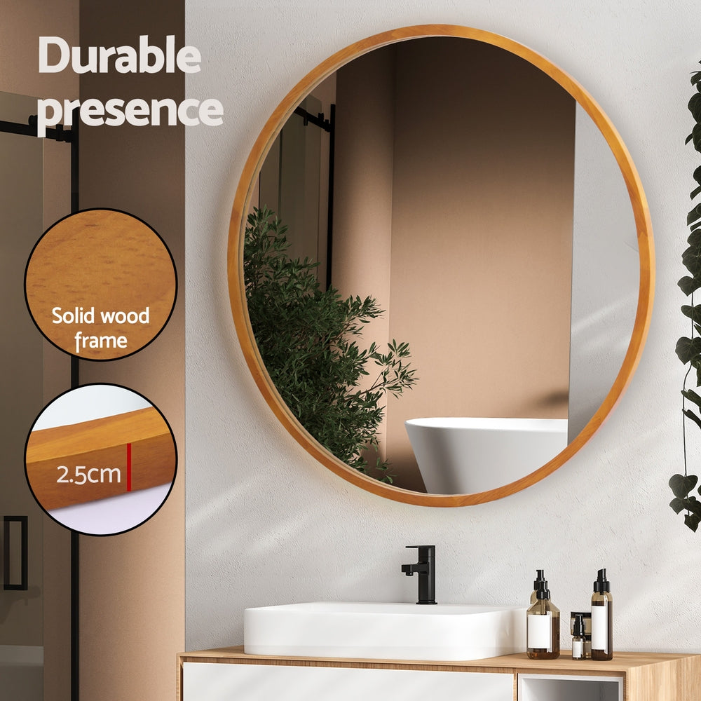 Mirrors: Embellir Wall Mirror Wooden Makeup 80cm