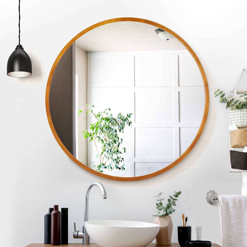Mirrors: Embellir Wall Mirror Wooden Makeup 80cm