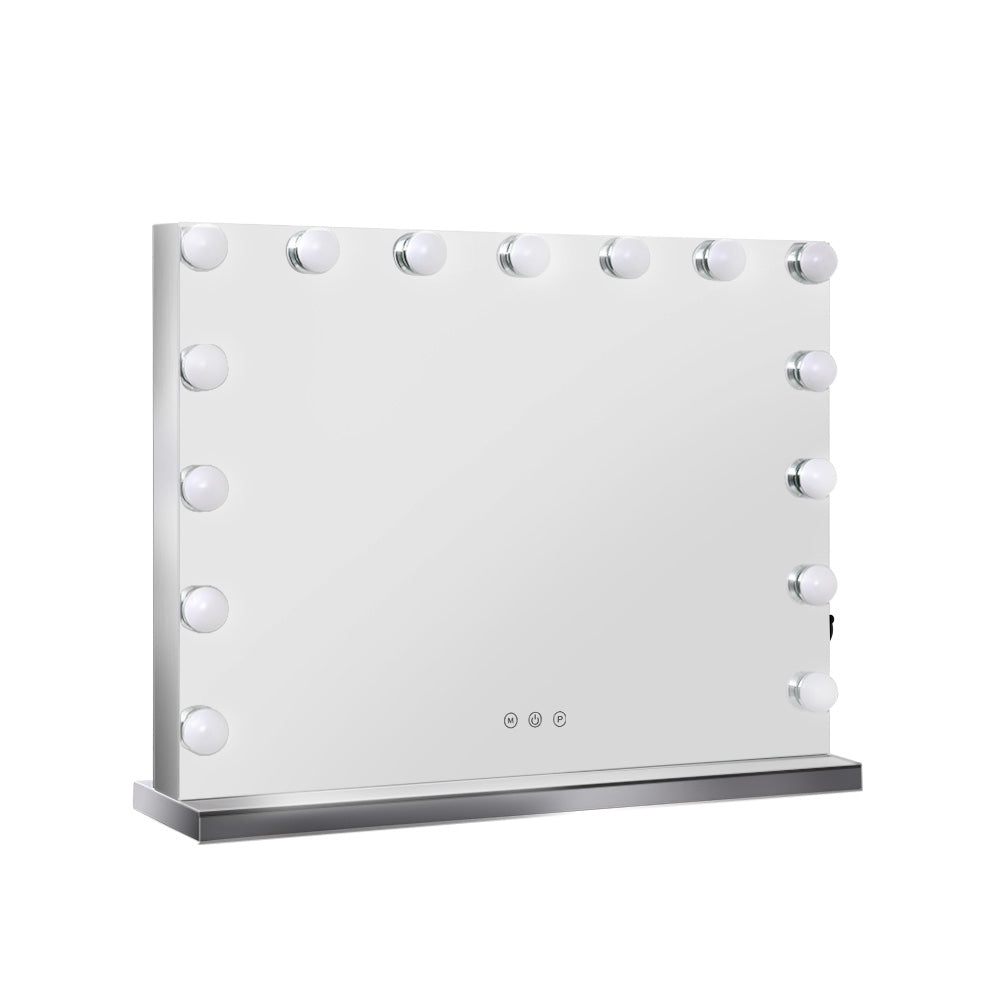 Mirrors: Embellir Makeup Mirror 58x46cm Hollywood Vanity with LED Light Tabletop Wall