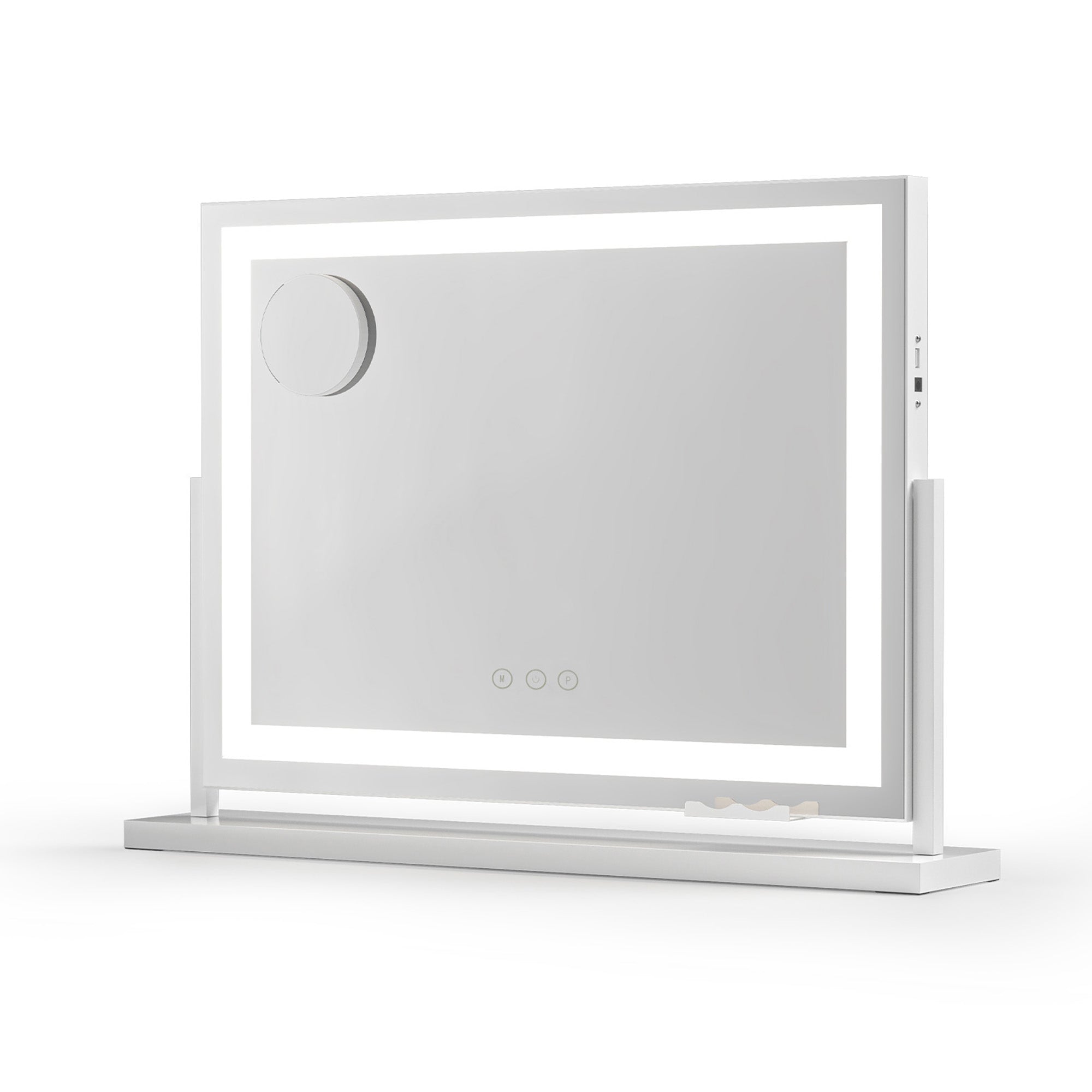 Makeup Mirrors: Embellir Makeup Mirror 58x46cm 360～ Rotatable Vanity Mirror with Lights Bright Light Strip Adjustable