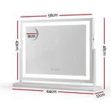 Makeup Mirrors: Embellir Makeup Mirror 58x46cm 360～ Rotatable Vanity Mirror with Lights Bright Light Strip Adjustable