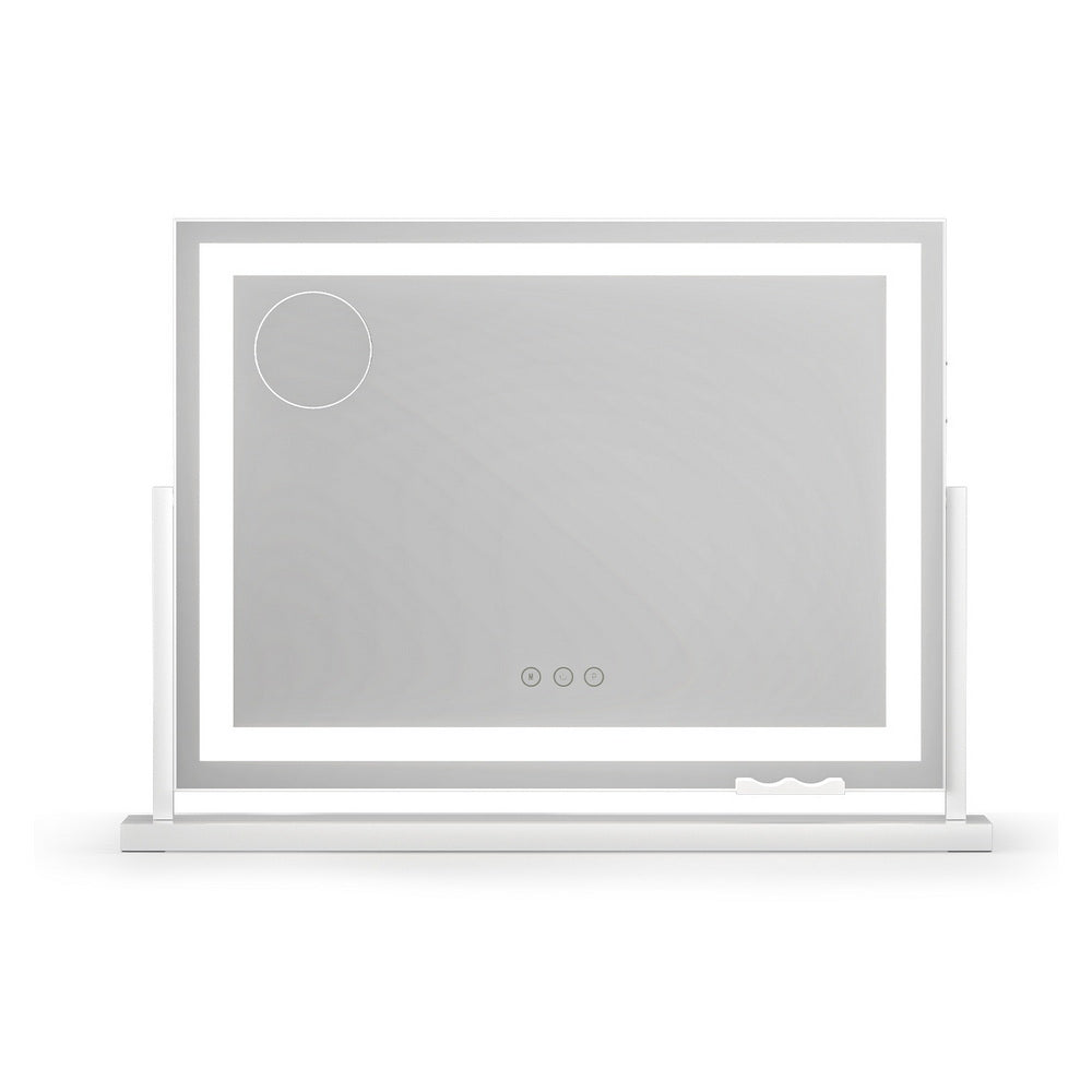 Makeup Mirrors: Embellir Makeup Mirror 58x46cm 360～ Rotatable Vanity Mirror with Lights Bright Light Strip Adjustable