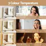 Makeup Mirrors: Embellir Makeup Mirror 58x46cm 360～ Rotatable Vanity Mirror with Lights Bright Light Strip Adjustable