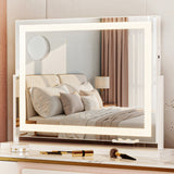 Makeup Mirrors: Embellir Makeup Mirror 58x46cm 360～ Rotatable Vanity Mirror with Lights Bright Light Strip Adjustable